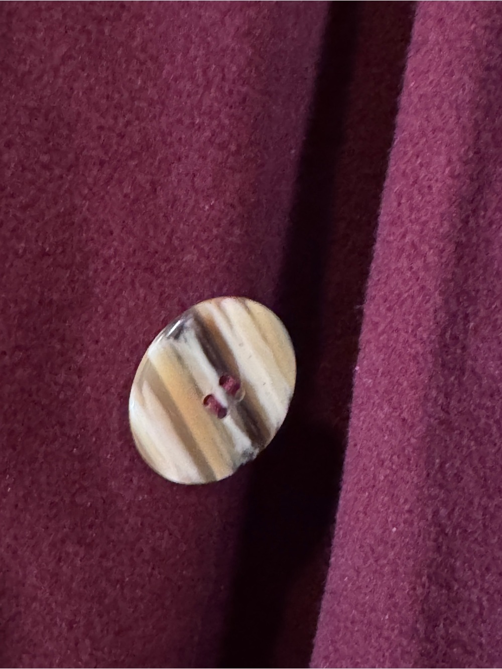 Vintage Victorian Ox Blood Maroon Wool Cloak - Picture 4 of 11